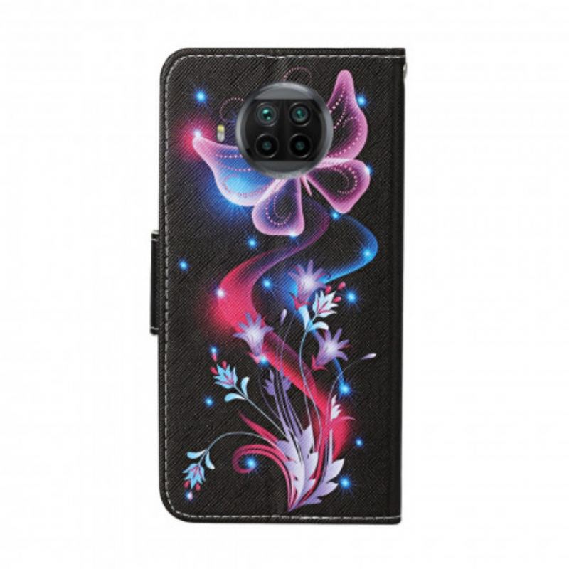 Flip Cover Xiaomi Redmi Note 9 Pro 5G Sommerfugle Og Snor