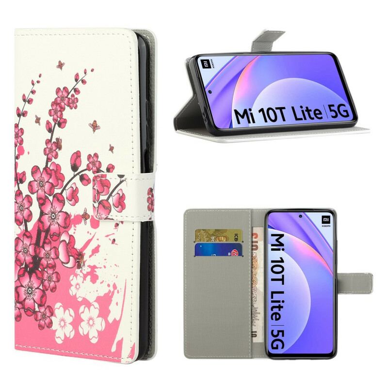 Flip Cover Xiaomi Redmi Note 9 Pro 5G Tropiske Blomster