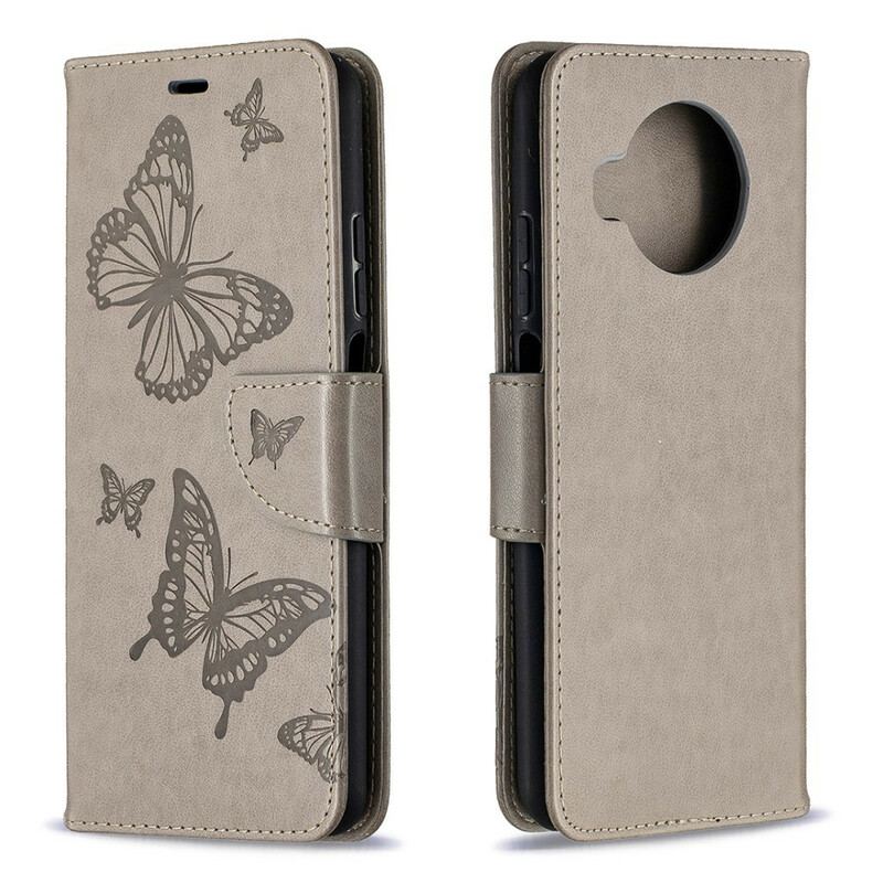 Flip Cover Xiaomi Redmi Note 9 Pro 5G Trykte Sommerfugle