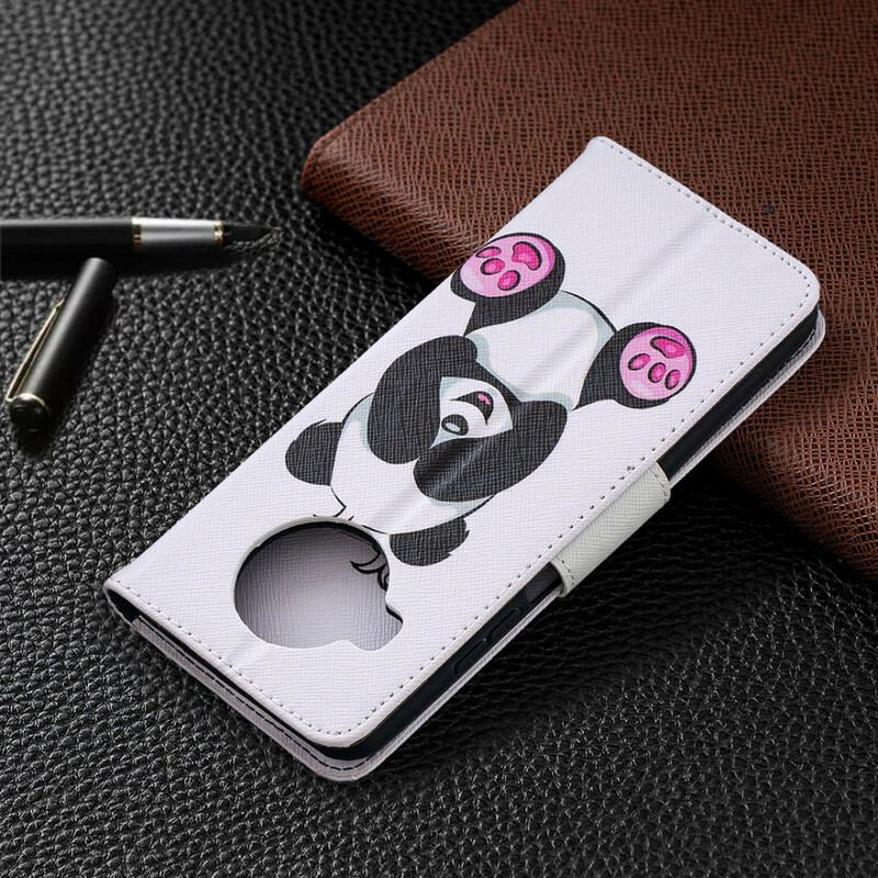 Læder Cover Xiaomi Redmi Note 9 Pro 5G Panda Sjov