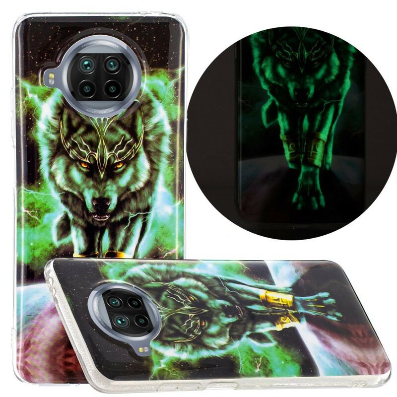 Mobilcover Xiaomi Redmi Note 9 Pro 5G Fluorescerende Wolf Series