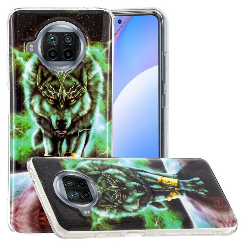 Mobilcover Xiaomi Redmi Note 9 Pro 5G Fluorescerende Wolf Series