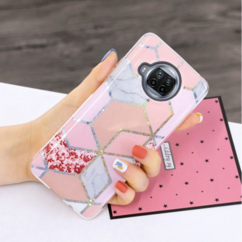 Mobilcover Xiaomi Redmi Note 9 Pro 5G Glitter Design Marmor