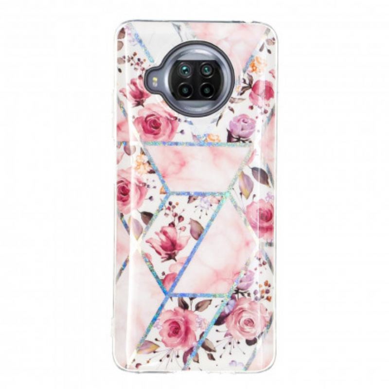 Mobilcover Xiaomi Redmi Note 9 Pro 5G Marmorerede Blomster