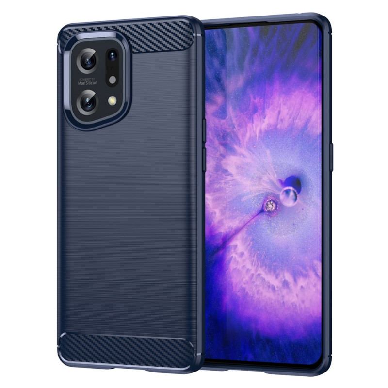 Cover Oppo Find X5 Børstet Kulfiber