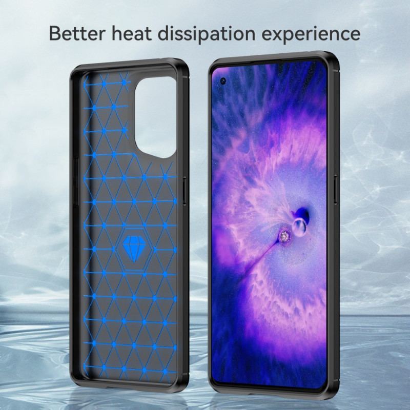 Cover Oppo Find X5 Børstet Kulfiber