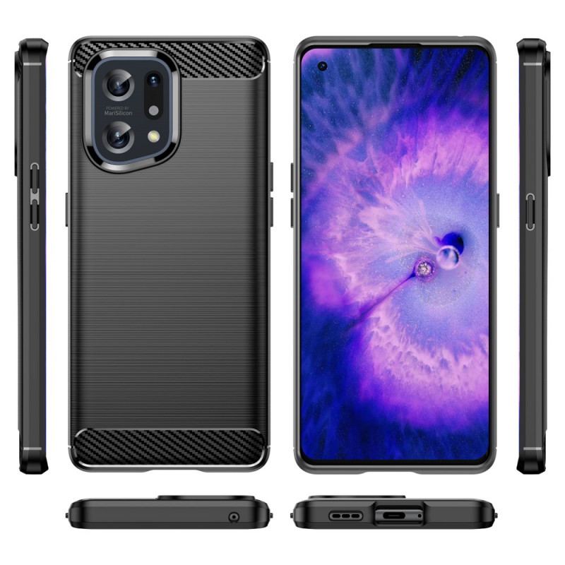 Cover Oppo Find X5 Børstet Kulfiber