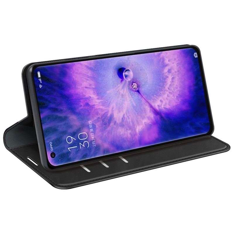 Cover Oppo Find X5 Flip Cover Silkeblødt Lædereffekt