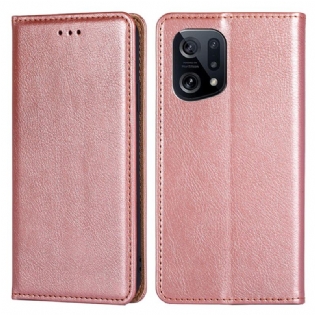 Cover Oppo Find X5 Flip Cover Solid Farve