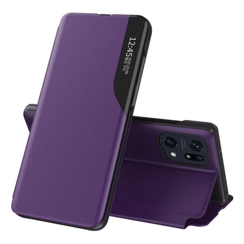 Cover Oppo Find X5 Tekstureret Kunstlæder