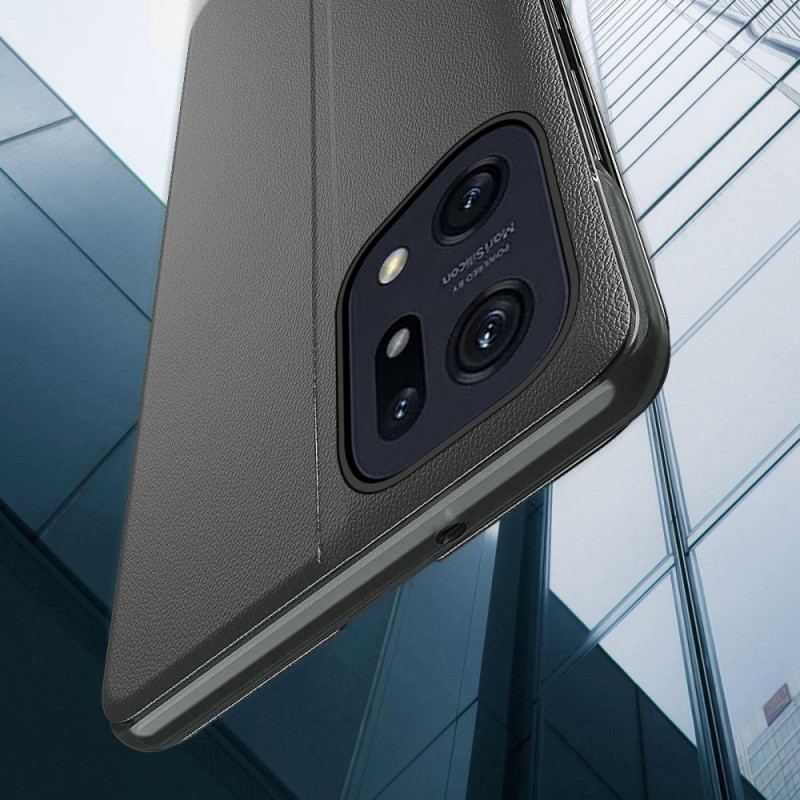 Cover Oppo Find X5 Tekstureret Kunstlæder