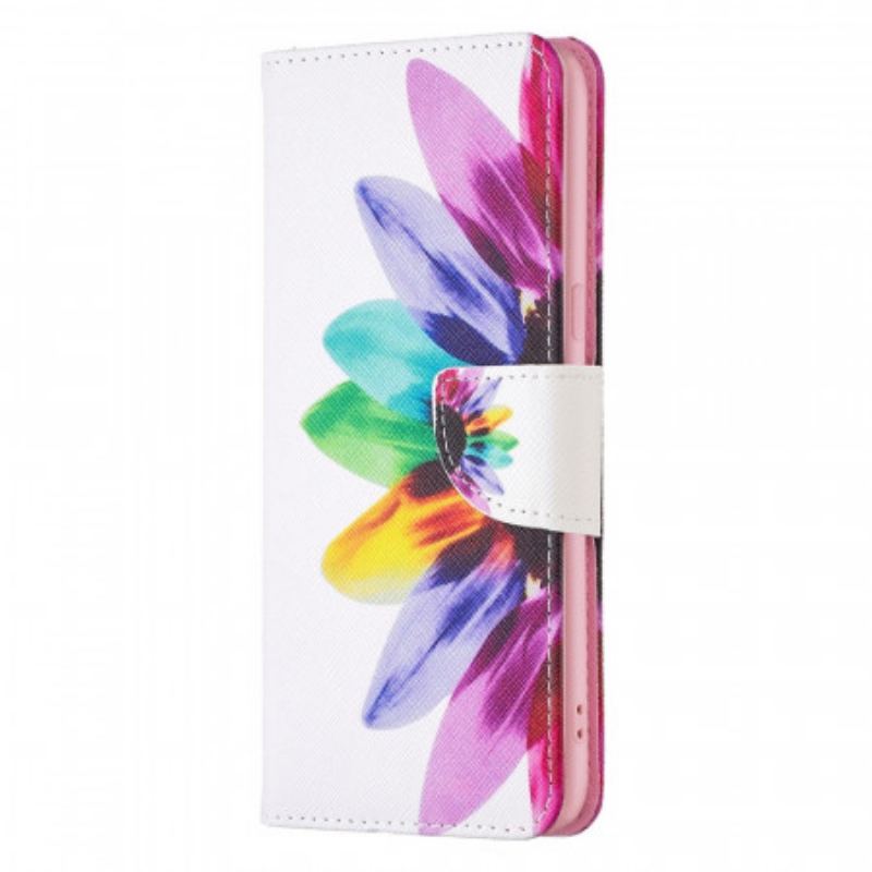 Flip Cover Oppo Find X5 Akvarel Blomst