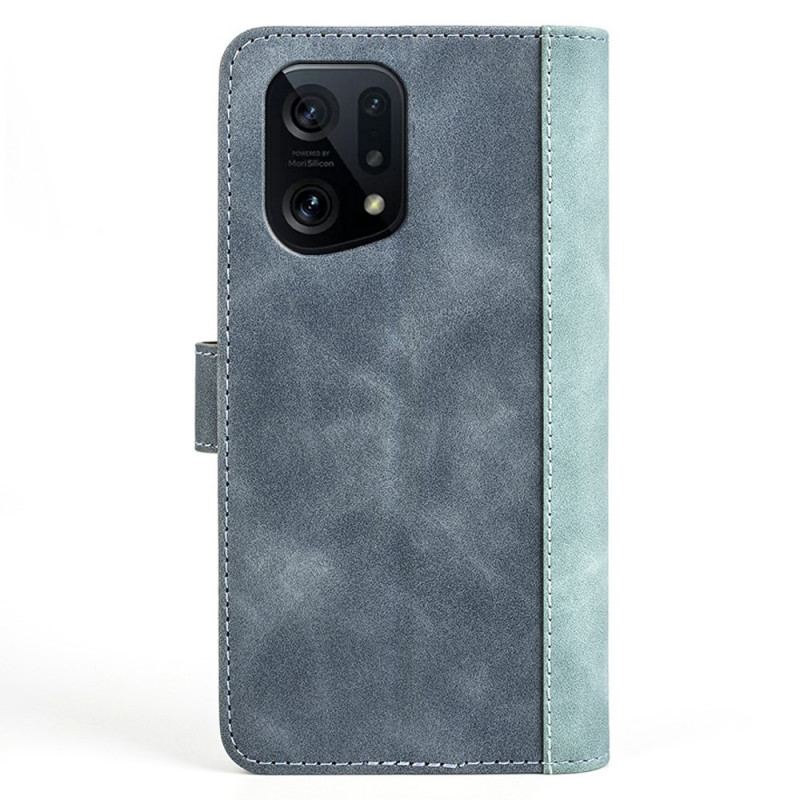 Flip Cover Oppo Find X5 Grafisk Mønster