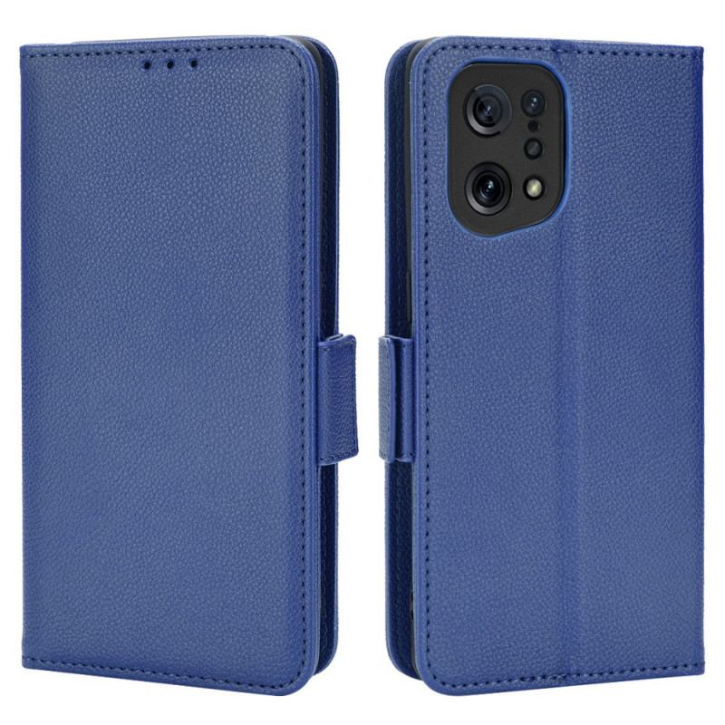 Flip Cover Oppo Find X5 Læder Cover Flap Dobbelt Nye Farver