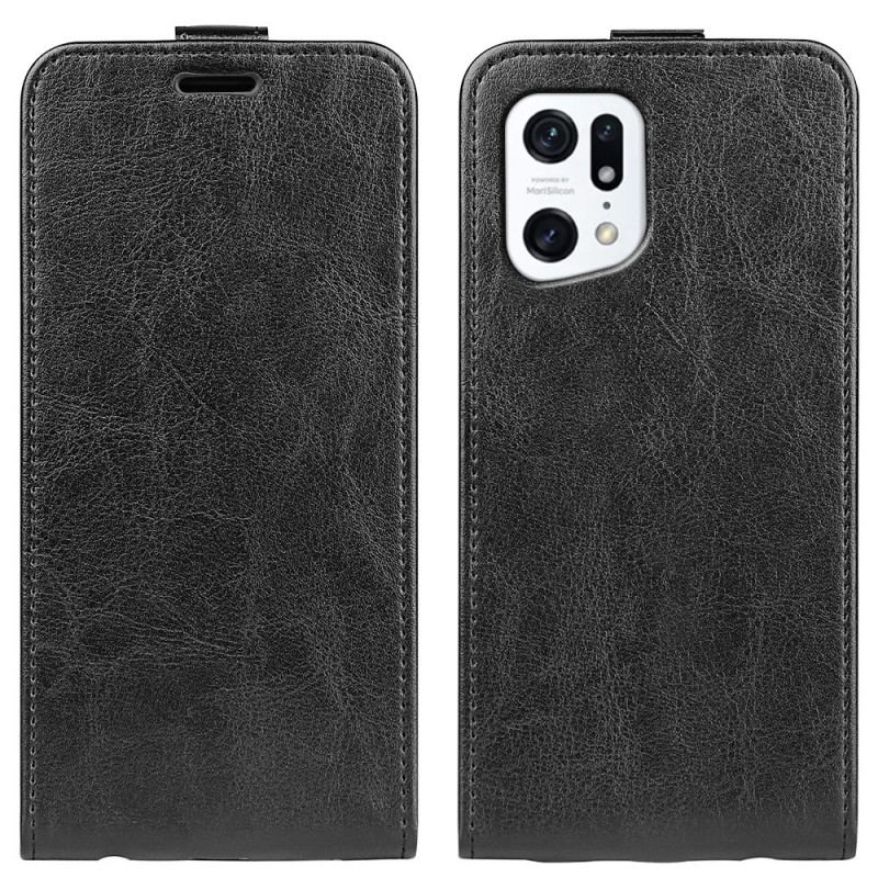 Flip Cover Oppo Find X5 Læder Cover Sammenfoldelig