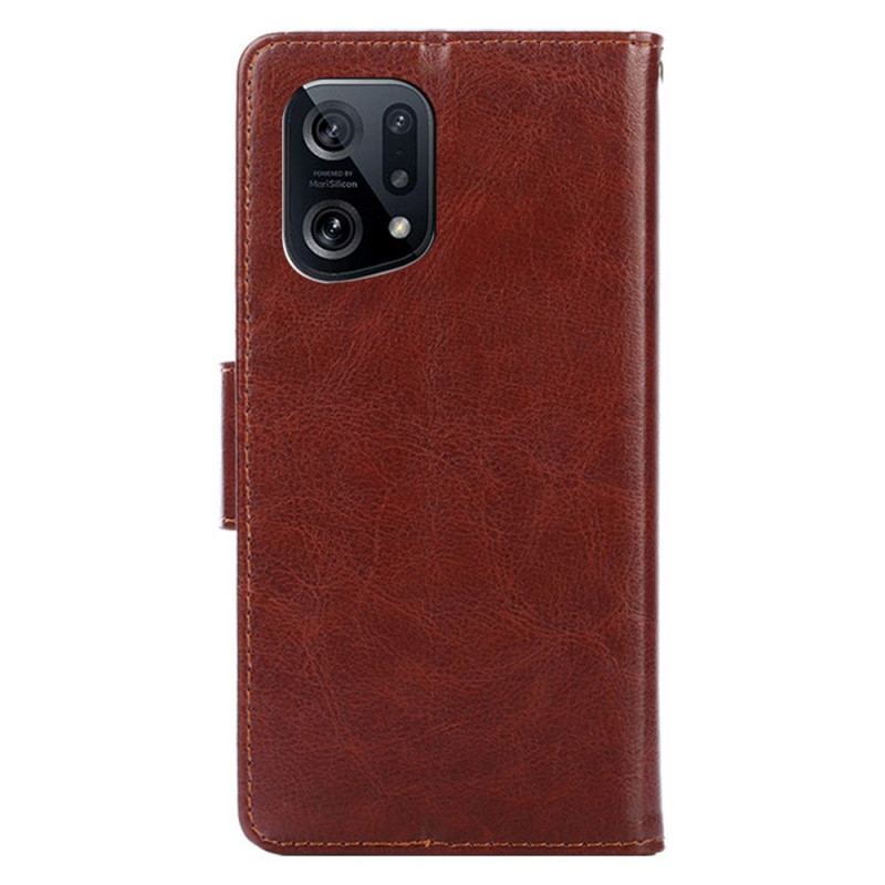 Flip Cover Oppo Find X5 Vintage Kunstlæder