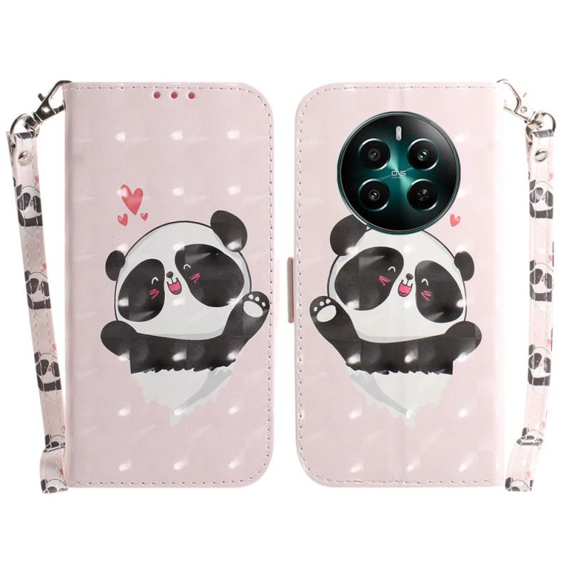 Flip Cover Realme 12 Plus 5g Panda Love Med Rem