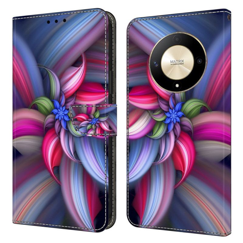 Flip Cover Honor X9b / Magic 6 Lite Farverige Blomster