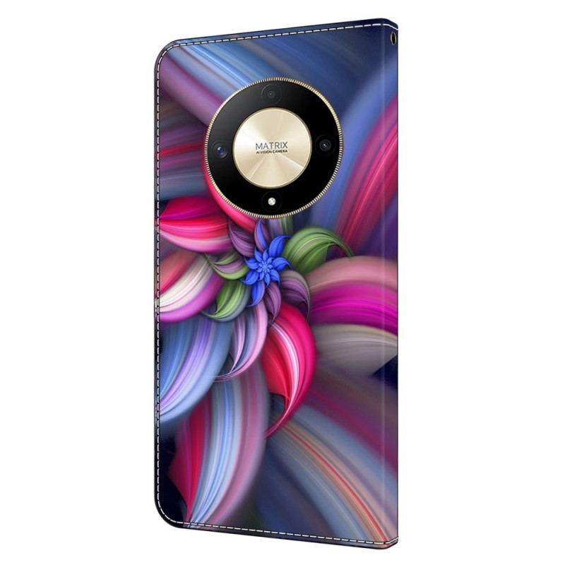 Flip Cover Honor X9b / Magic 6 Lite Farverige Blomster