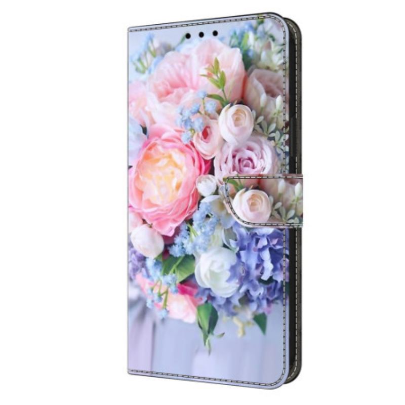 Flip Cover Honor X9b / Magic 6 Lite Farverige Blomster