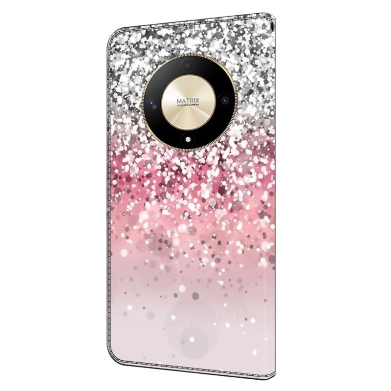 Flip Cover Honor X9b / Magic 6 Lite Gradient Glitter