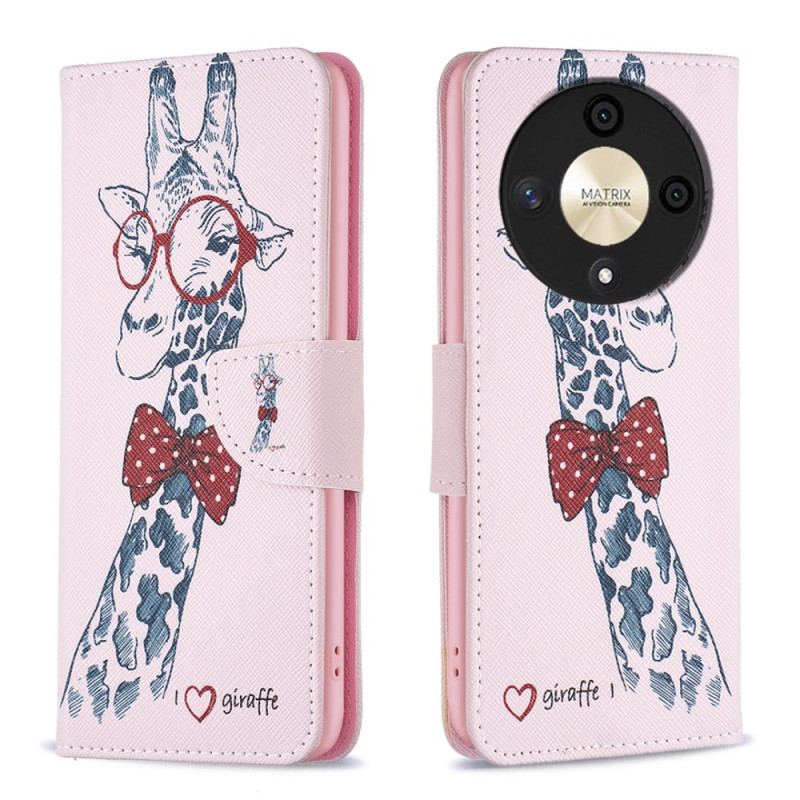 Flip Cover Honor X9b / Magic 6 Lite Intello Giraffe