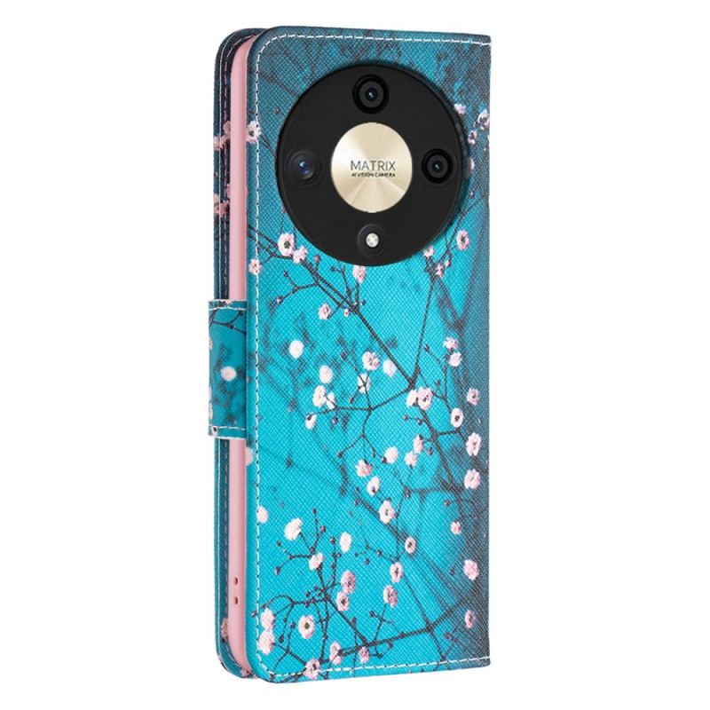 Flip Cover Til Honor X9b / Magic 6 Lite Blommeblomster