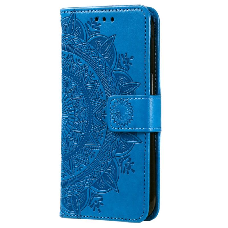 Læder Cover Honor X9b / Magic 6 Lite Telefon Etui Mandala Sol Med Rem