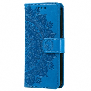 Læder Cover Honor X9b / Magic 6 Lite Telefon Etui Mandala Sol Med Rem