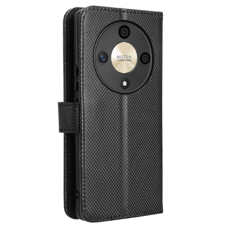 Læder Cover Honor X9b / Magic 6 Lite Telefon Etui Tekstureret Med Rem