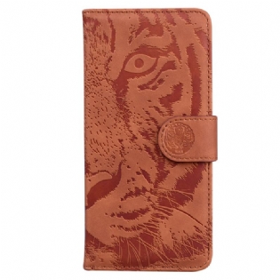 Læder Cover Honor X9b / Magic 6 Lite Telefon Etui Tigerfodspor