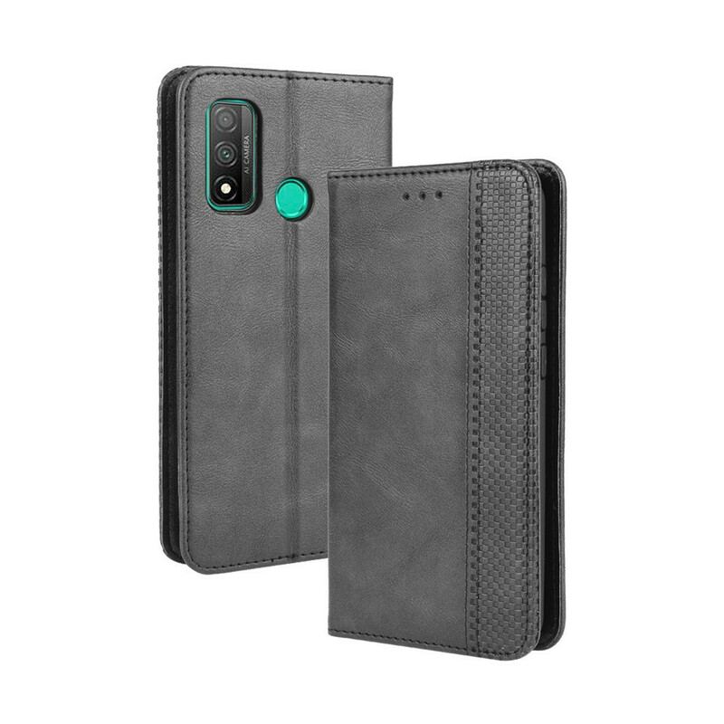 Cover Huawei P Smart 2020 Flip Cover Stiliseret Vintage Lædereffekt