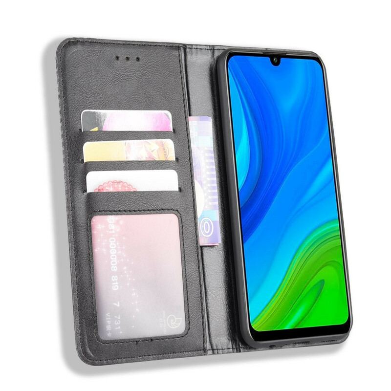 Cover Huawei P Smart 2020 Flip Cover Stiliseret Vintage Lædereffekt