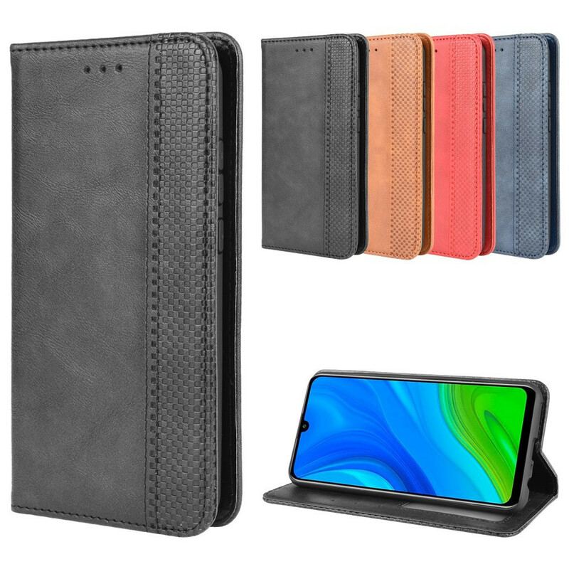 Cover Huawei P Smart 2020 Flip Cover Stiliseret Vintage Lædereffekt