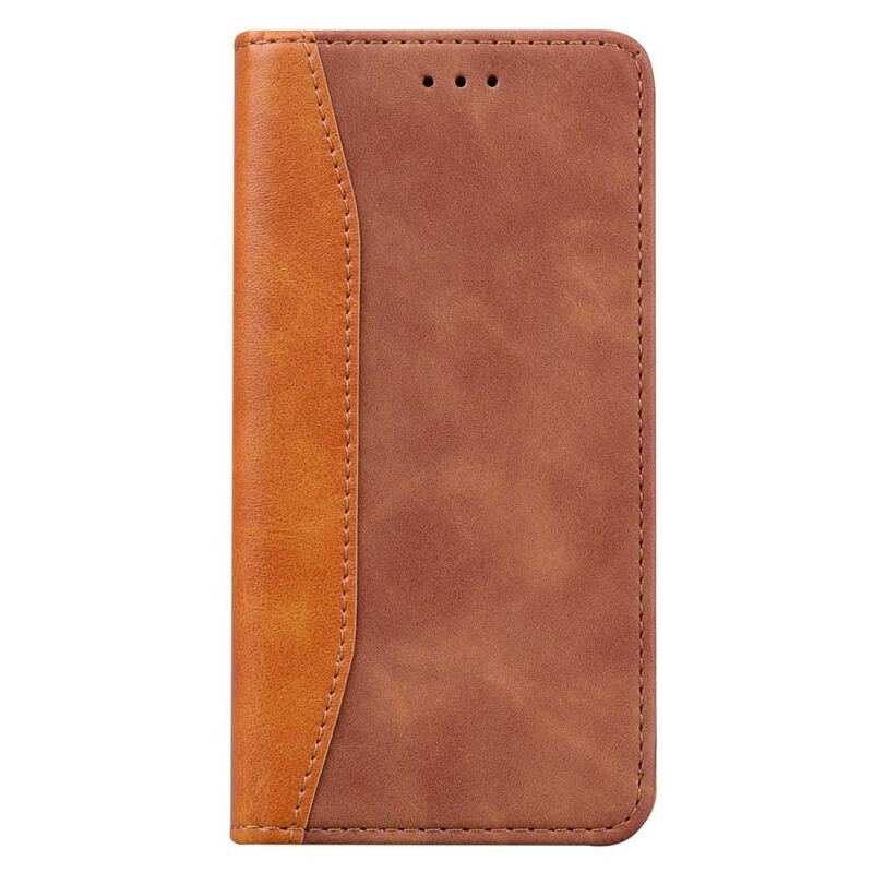 Cover Huawei P Smart 2020 Flip Cover Tofarvet Business Lædereffekt