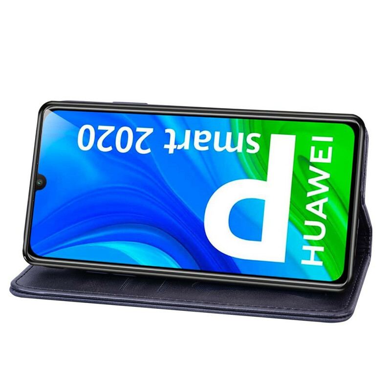 Cover Huawei P Smart 2020 Flip Cover Tofarvet Business Lædereffekt