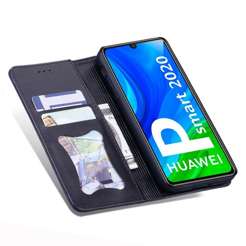 Cover Huawei P Smart 2020 Flip Cover Tofarvet Business Lædereffekt