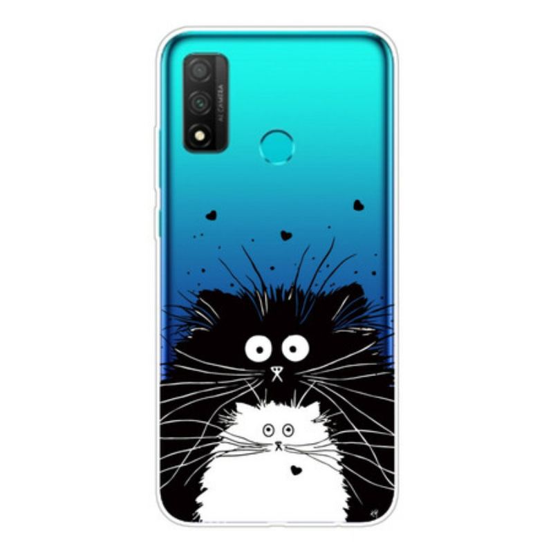 Cover Huawei P Smart 2020 Gennemsigtige Overraskede Katte