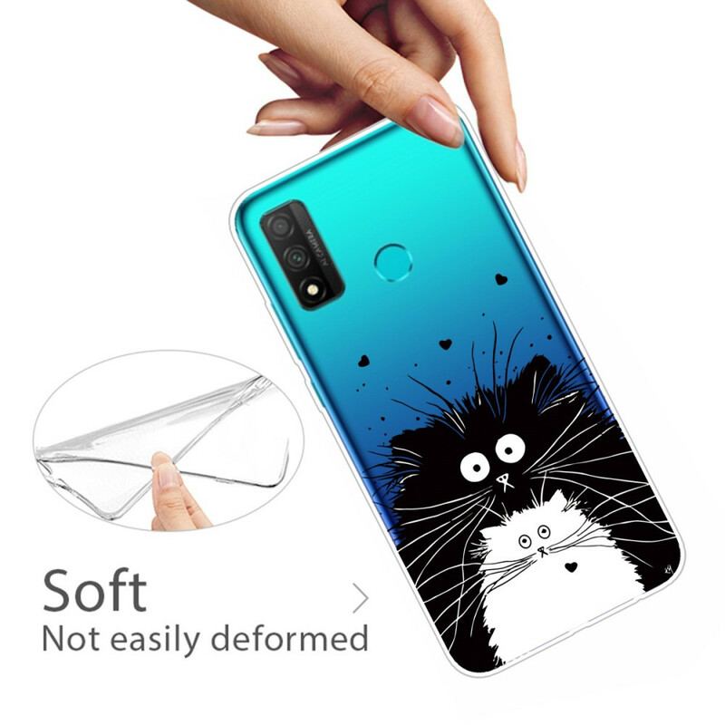 Cover Huawei P Smart 2020 Gennemsigtige Overraskede Katte