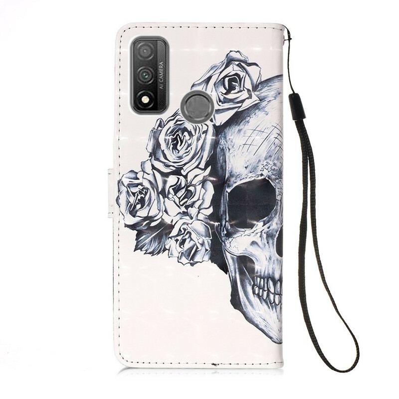 Flip Cover Huawei P Smart 2020 Blomstrende Kranie