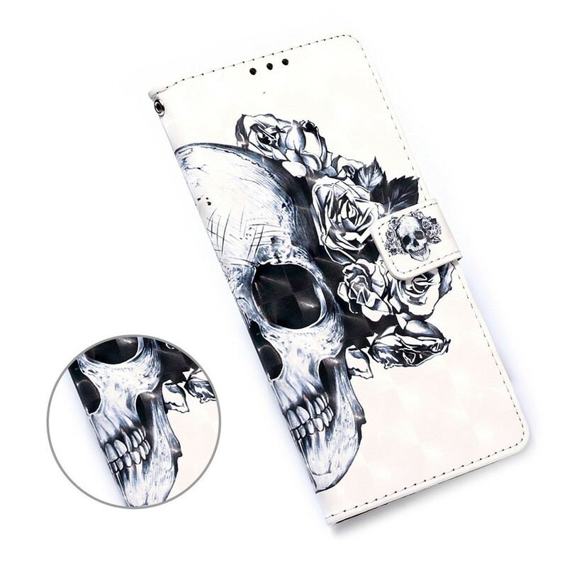 Flip Cover Huawei P Smart 2020 Blomstrende Kranie