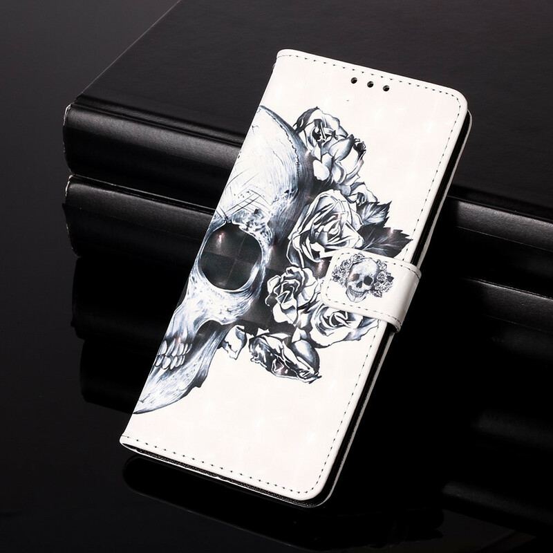 Flip Cover Huawei P Smart 2020 Blomstrende Kranie