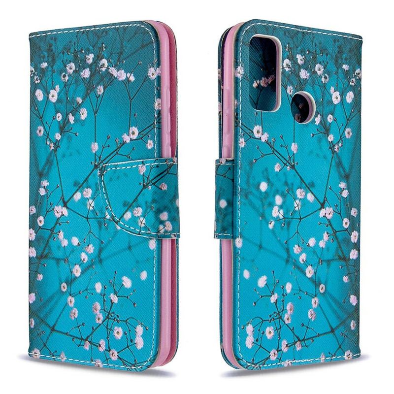 Flip Cover Huawei P Smart 2020 Blomstrende Træ