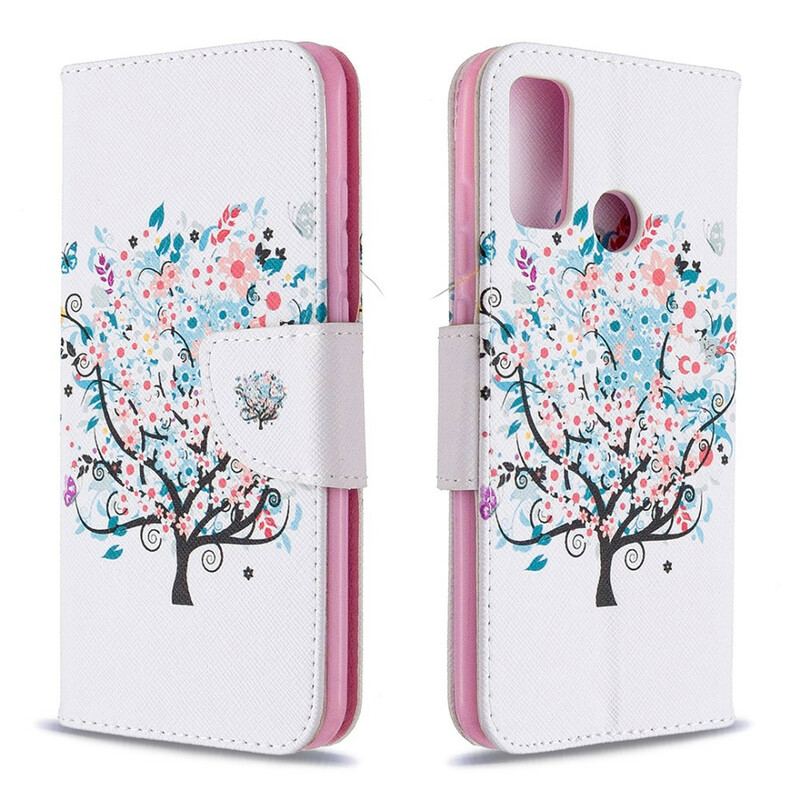 Flip Cover Huawei P Smart 2020 Blomstret Træ