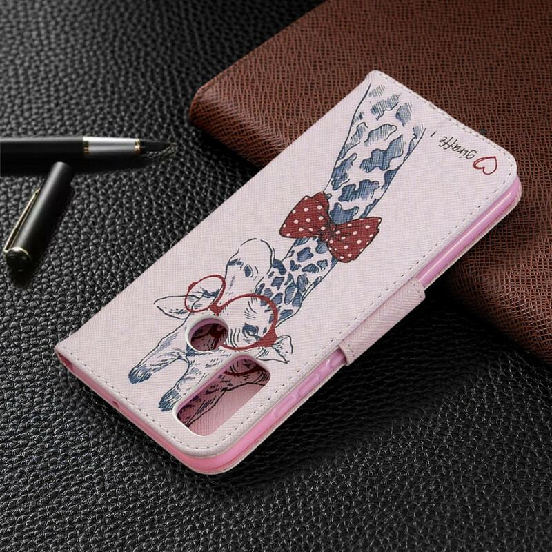 Flip Cover Huawei P Smart 2020 Brainy Giraf