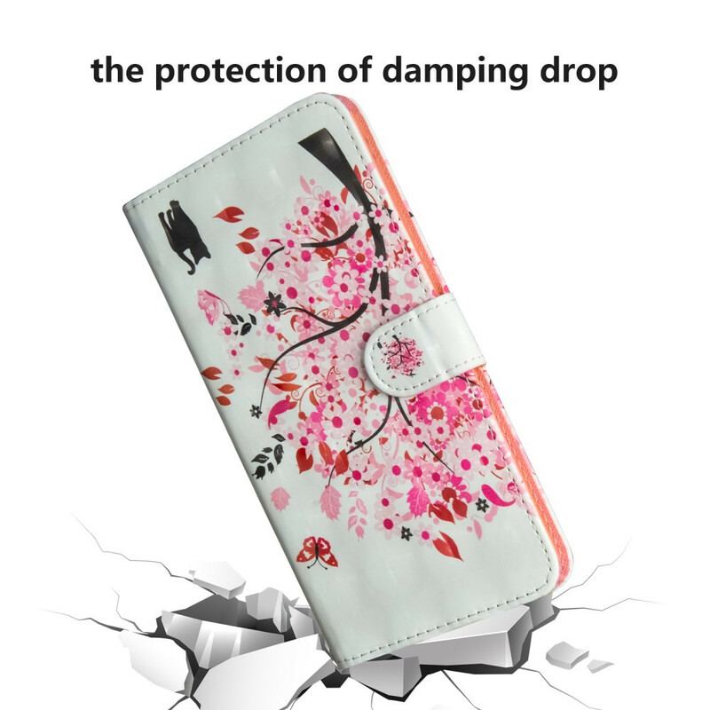 Flip Cover Huawei P Smart 2020 Lyserødt Træ