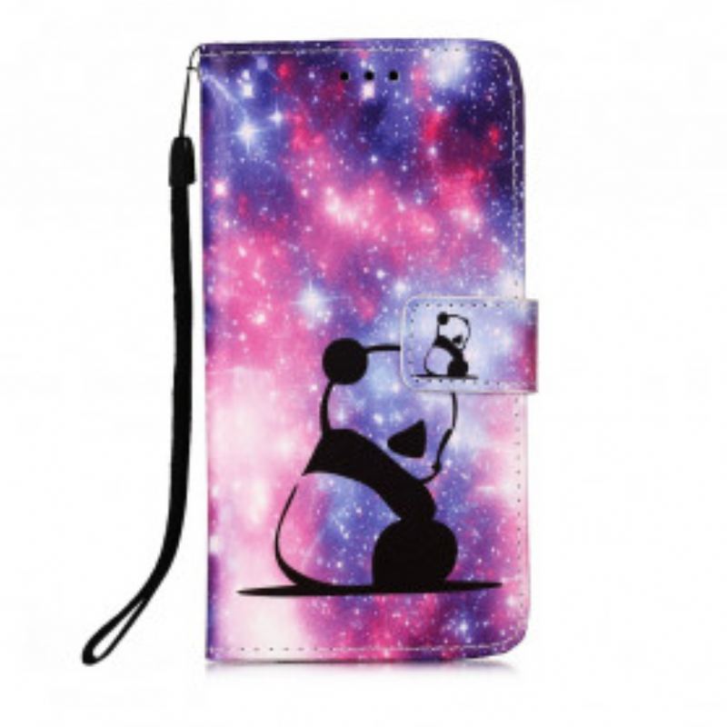 Læder Cover Huawei P Smart 2020 Med Snor Lanyard Panda Musings