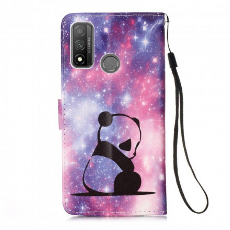 Læder Cover Huawei P Smart 2020 Med Snor Lanyard Panda Musings