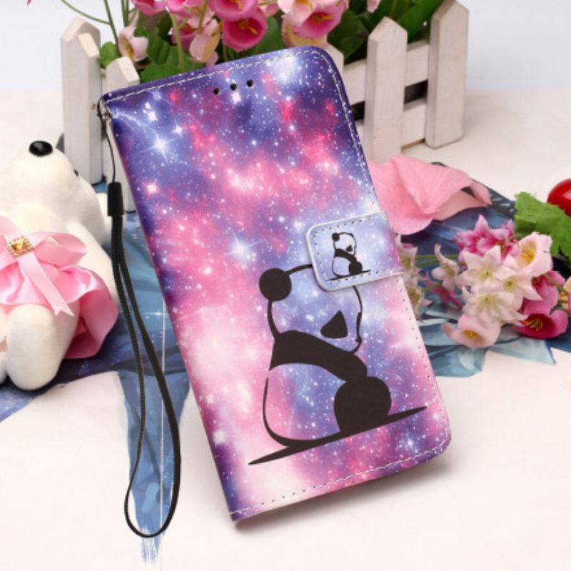 Læder Cover Huawei P Smart 2020 Med Snor Lanyard Panda Musings