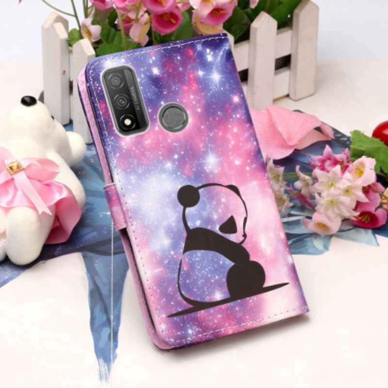 Læder Cover Huawei P Smart 2020 Med Snor Lanyard Panda Musings